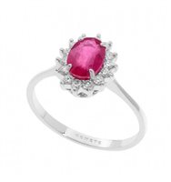 Ringe Comete Dame Regina in Weißgold Rubino 1.20 Ct ANB2570 - ANB2570